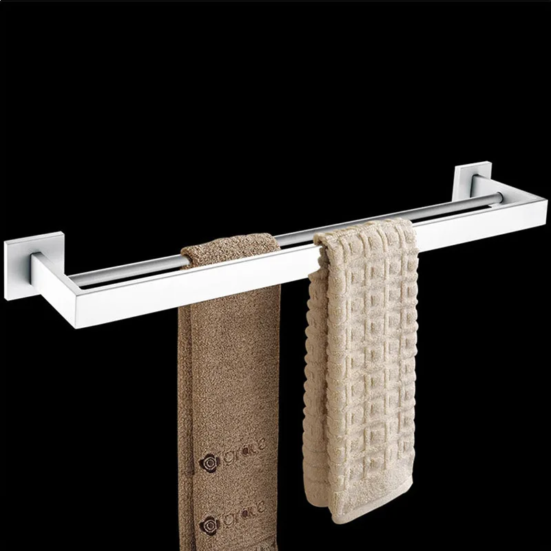Набор белых аксессуаров для ванной комнаты Q7 Полка полотенец из нержавеющей