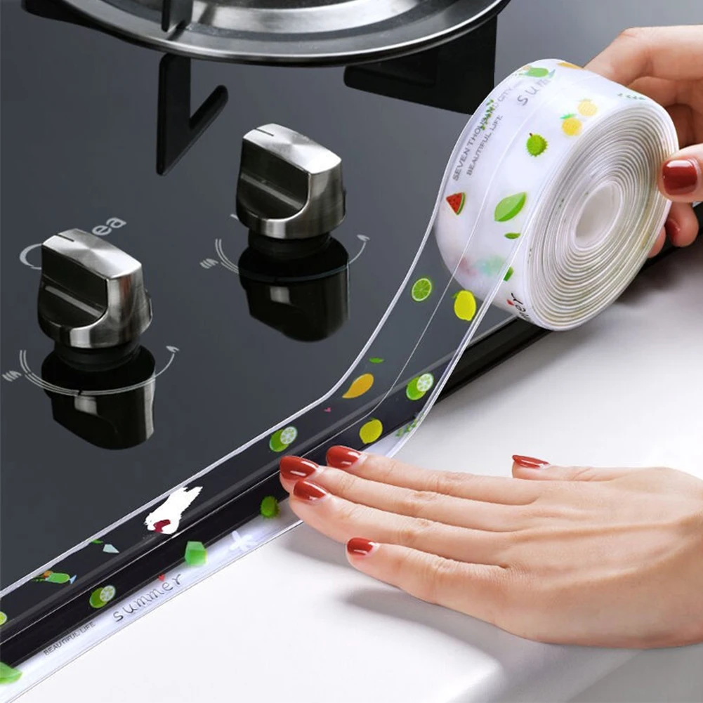 

Kitchen Sink Waterproof Sticker Anti-mold Waterproof Tape Bathroom Countertop Toilet Gap Self-adhesive Seam Sticker Multipurpose