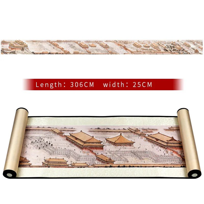 Tangfoo шелковая прокрутка картина императорский дворец китайская парча Настенная