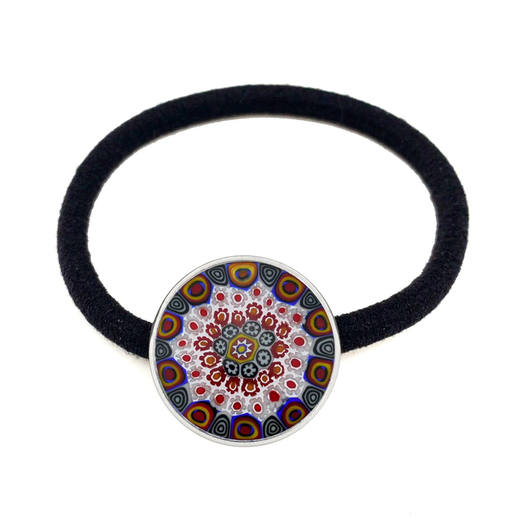 Диадемы для волос Tree Of Life Black с муранским миллефиори стеклянной кабошонной вставкой 20 мм, ювелирные изделия для волос для женщин и девочек, подарок оптом.