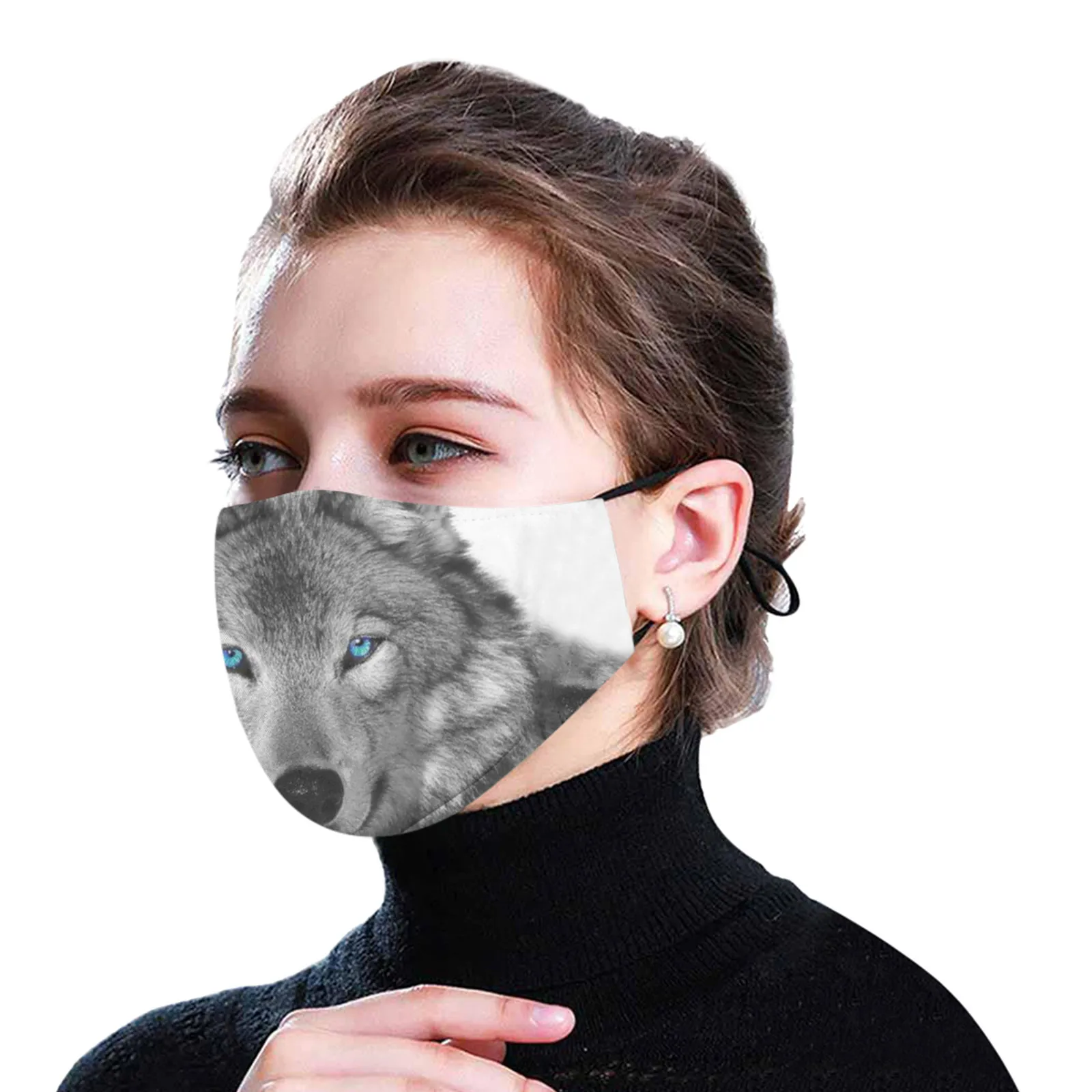 1 шт. хлопковая маска для лица с рисунком дышащая моющаяся Женская Пылезащитная |