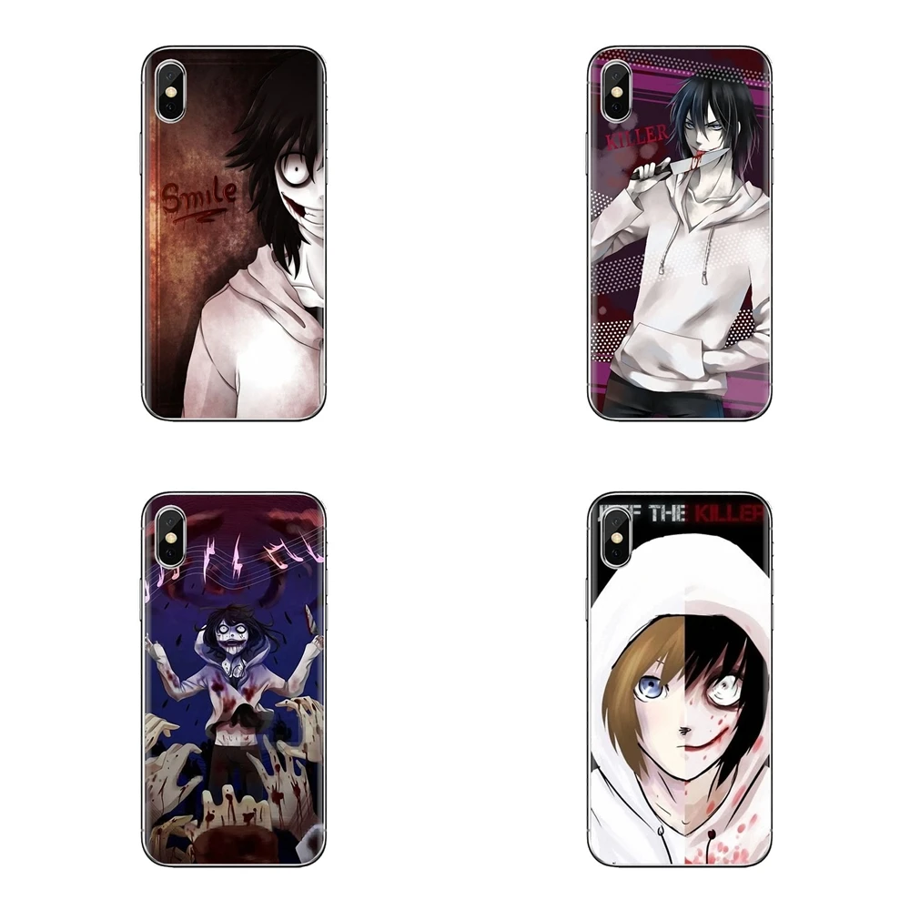 For Xiaomi Mi3 Samsung A10 A30 A40 A50 A60 A70 Galaxy S2 Note 2 Grand Core Prime Jeff the killer Horror Animation Silicone Cases |