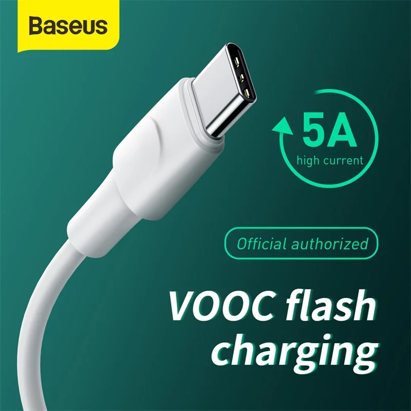Зарядное устройство Baseus VOOC кабель USB C для OPPO Find X2 Pro Type Reno 2 3 4 Realme 6 C|Кабели