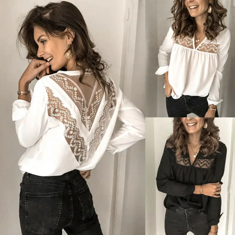 Модные женские блузки 2020 Женские топы и повседневные свободные шифоновые