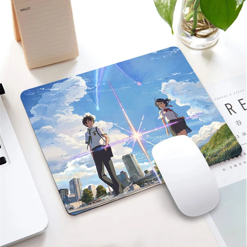 

Your Name Anime Small Mouse Pad Gaming Accessories Kimi No Na Wa Mitsuha Kaeyboard Pad Desk Mat Desktop MousePad Gamer for LOL