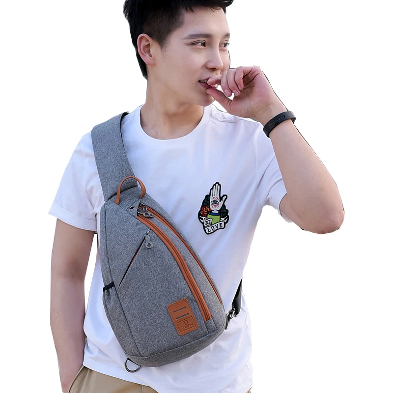 Мужская нагрудная сумка UOSC многофункциональная вместительная слинг через плечо