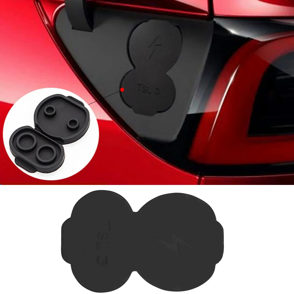 

Charging Port Waterproof Dust Plug Protective Cover Balck Silicone Styling Accessories For Tesla Model 3 2017-2020 Eur Version