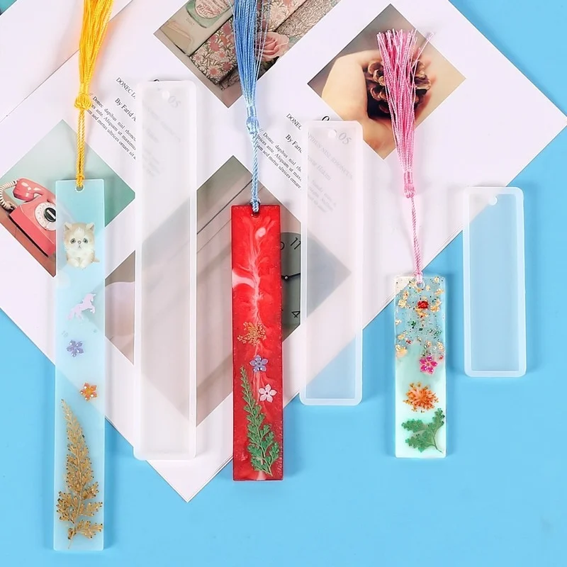 

Rectangle Silicone Bookmark Mold DIY Bookmark Mould Making Epoxy Resin Jewelry DIY Craft Silicone Transparent Mold