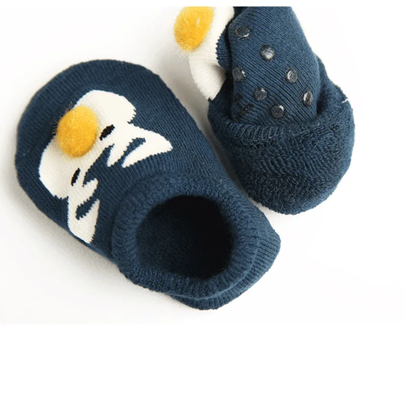 Calcetines antideslizantes para beb&eacute;, medias gruesas y c&aacute;lidas de algod&oacute;n para ni&ntilde;o y ni&ntilde;a, de goma, con dibujos de animales, de 0 a 3 a&ntilde;os, para Oto&ntilde;o e Invierno-5