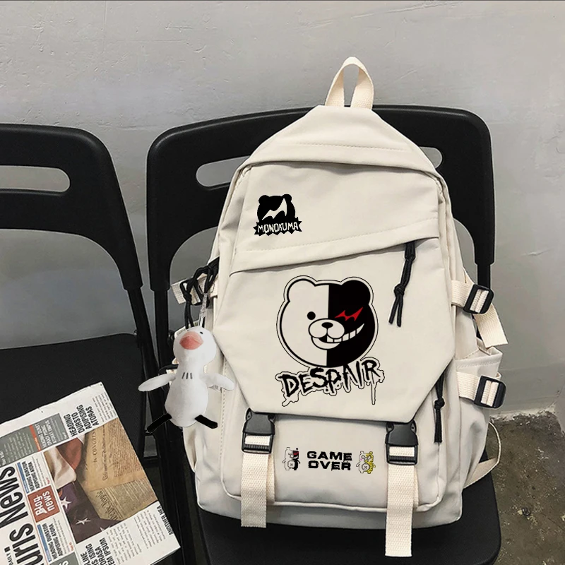 Рюкзак Danganronpa Monokuma для мужчин и женщин однотонный Повседневный школьный ранец