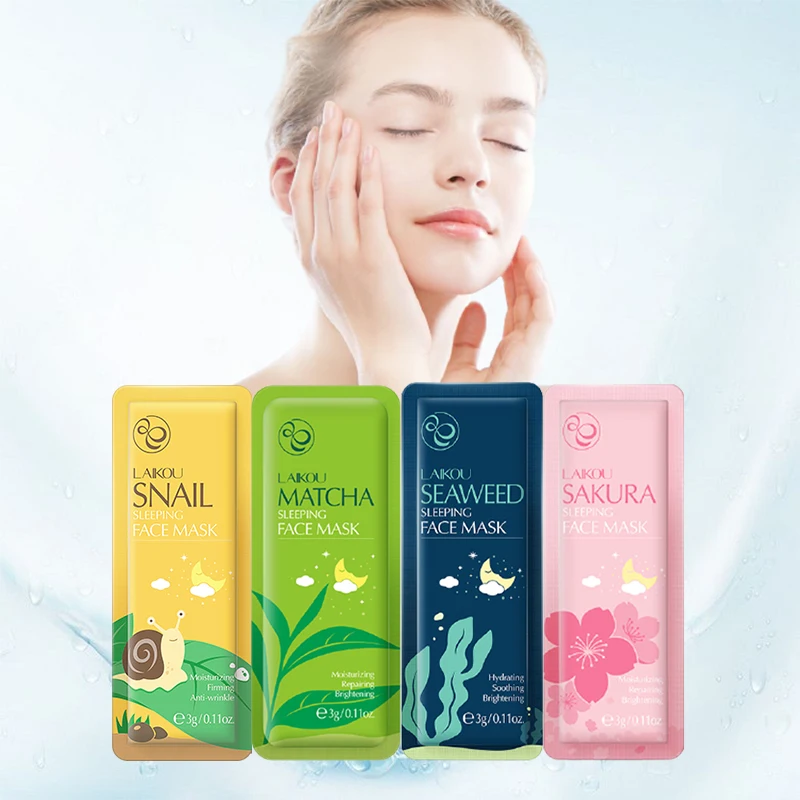 

LAIKOU 7pcs Moisturizing Facial Mask Anti Wrinkle Hydrating Sleeping Face Sheet Masks Brightening Night Face Mask Anti Aging