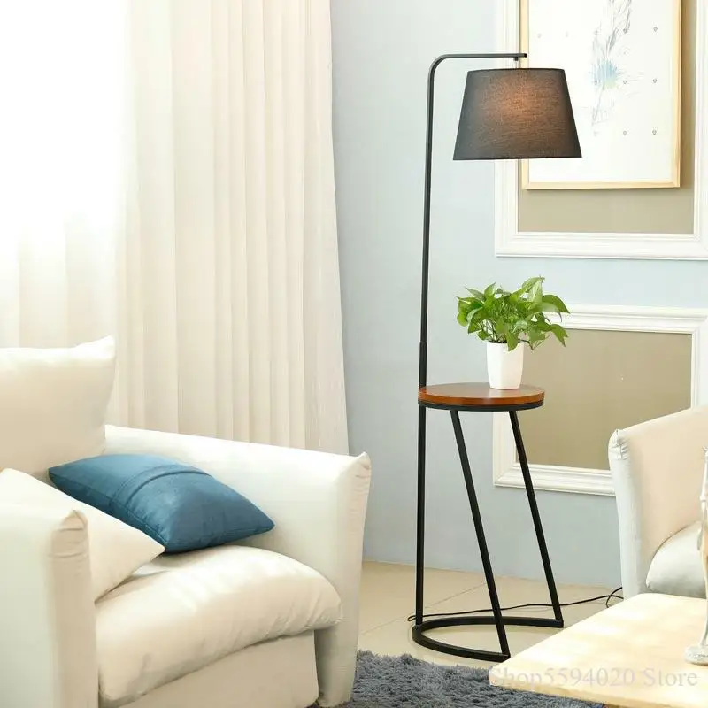Nordic Wood Led Floor Light Loft Standing Lamp Fabric Decor Home Lighting Lamps for Living Room Flooring | Лампы и освещение