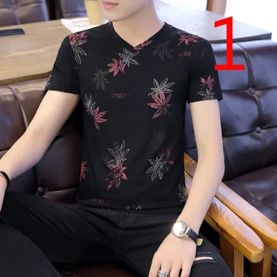 

T-shirt male 100% silk short-sleeved ice silk middle-aged lapel silk