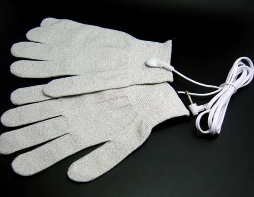 Серебряная проводящая массажа волокна Перчатки для ДЕСЯТКИ/EMS упаковки крема рук