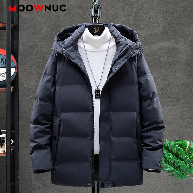 2021 New Winter Men's Fashion Parkas Male Overcoat Windbreaker Casual Jacket Thick Classic Windproof Long Sleeve Business Hombre