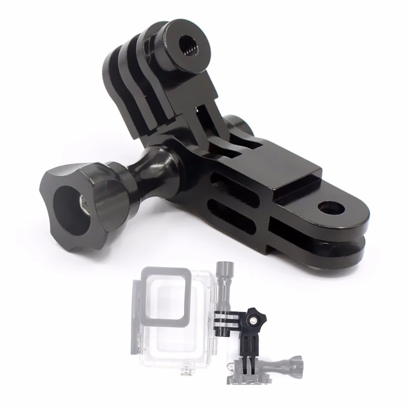 CNC алюминиевый сплав трехходовой поворотный кронштейн адаптер для GOPRO Hero 1 2 3 + 4 5