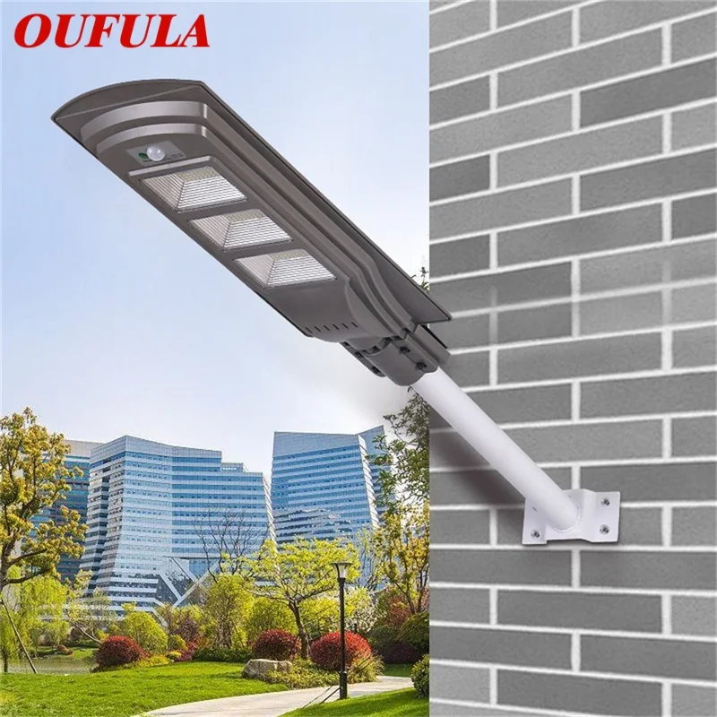OUFULA Solar Wall Light Outdoor LED Waterproof IP65 Modern Patio Garden Human Body Induction Street Lights For Home Porch Garden