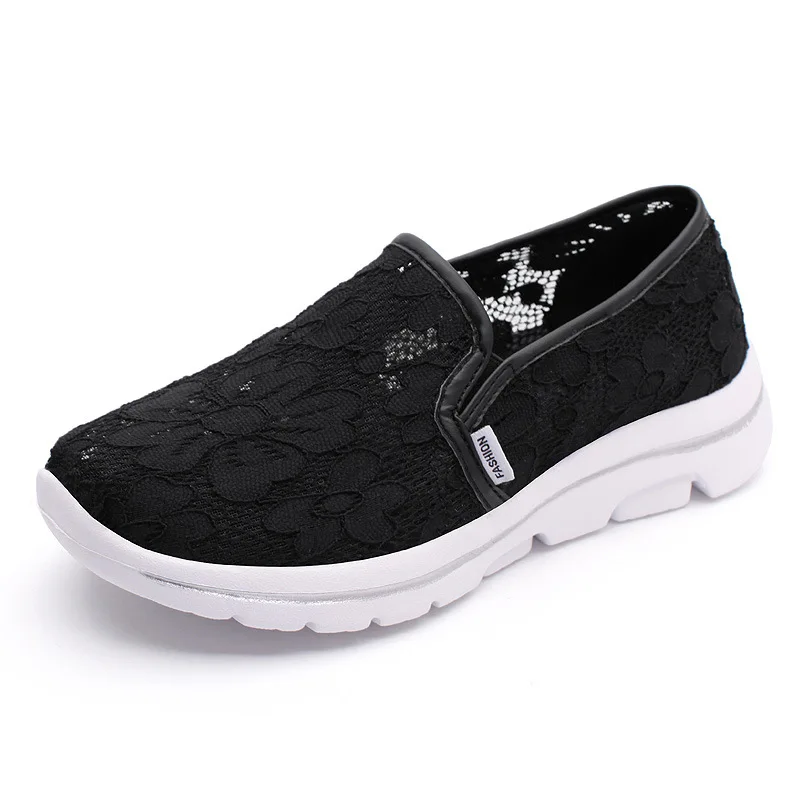 

2021 Autumn Women Flats Comfortable Loafers Floral Flats Sneakers Shoes Woman Slip On Black Tennis Shoes For Women Footwear Hot