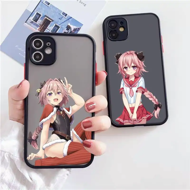 

Astolfo anime cute sexy girl Phone Case Matte Transparent for iPhone 7 8 11 12 s mini pro X XS XR MAX Plus Clear mobile bag