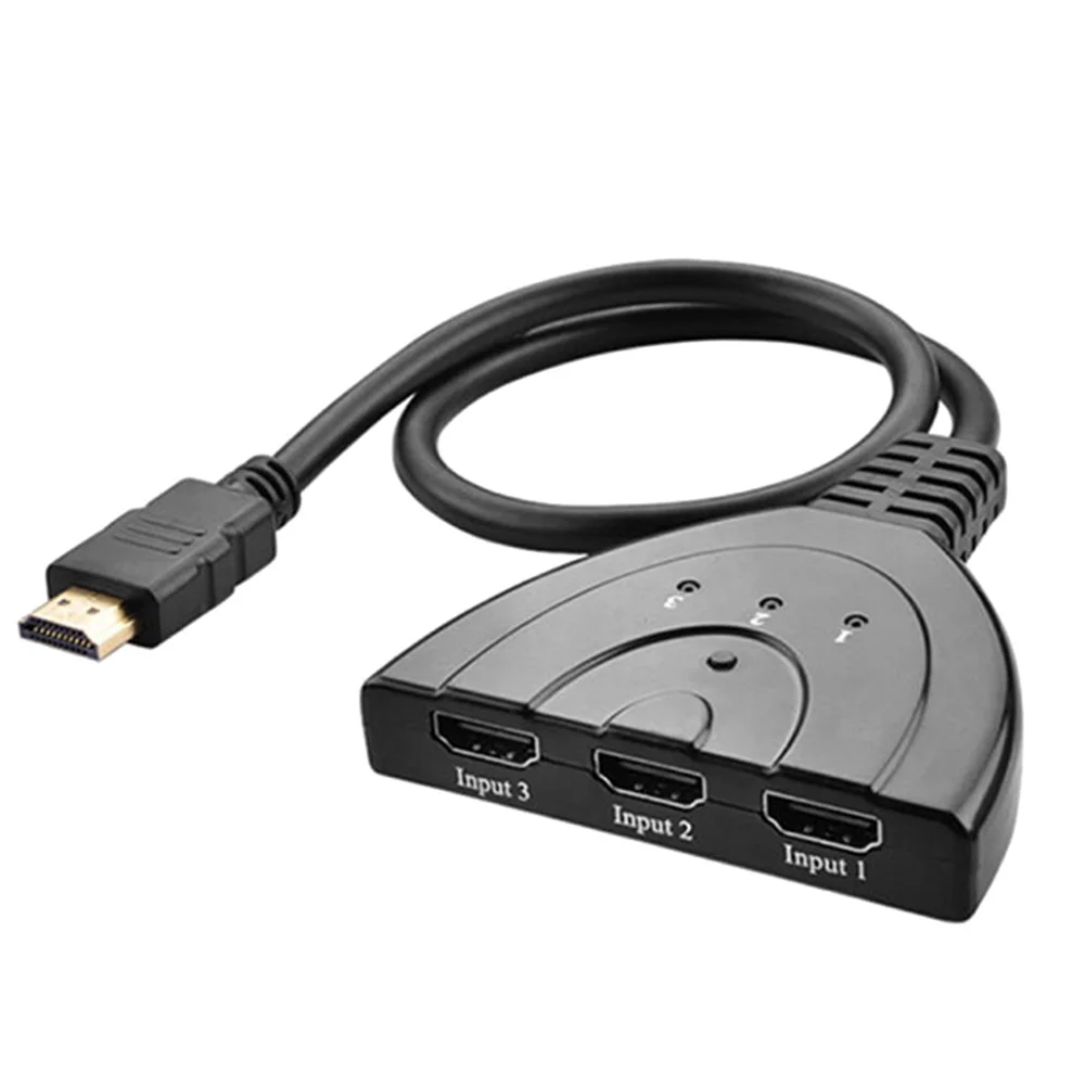 3 в 1 выходной порт концентратор HDMI-совместимый Переключатель HDMI-совместимый сплиттер 3 порта s мини-переключатель кабель 1080P для DVD HDTV Xbox PS3 PS4