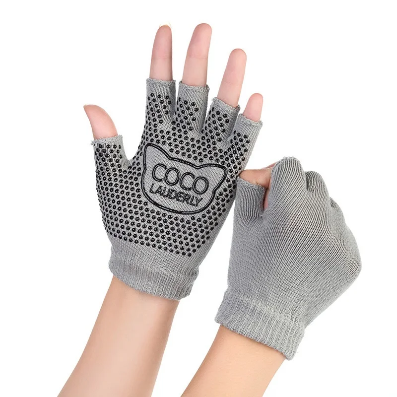 Женские Профессиональные нескользящие перчатки для йоги дышащие Хлопковые