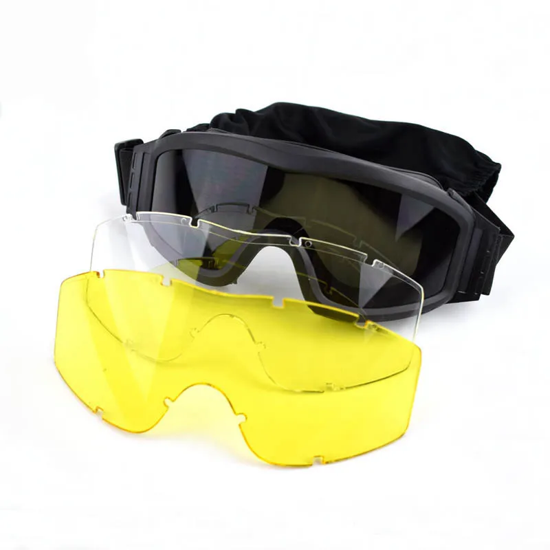 Тактические очки в трех цветах для пейнтбола страйкбола стрельбы походов