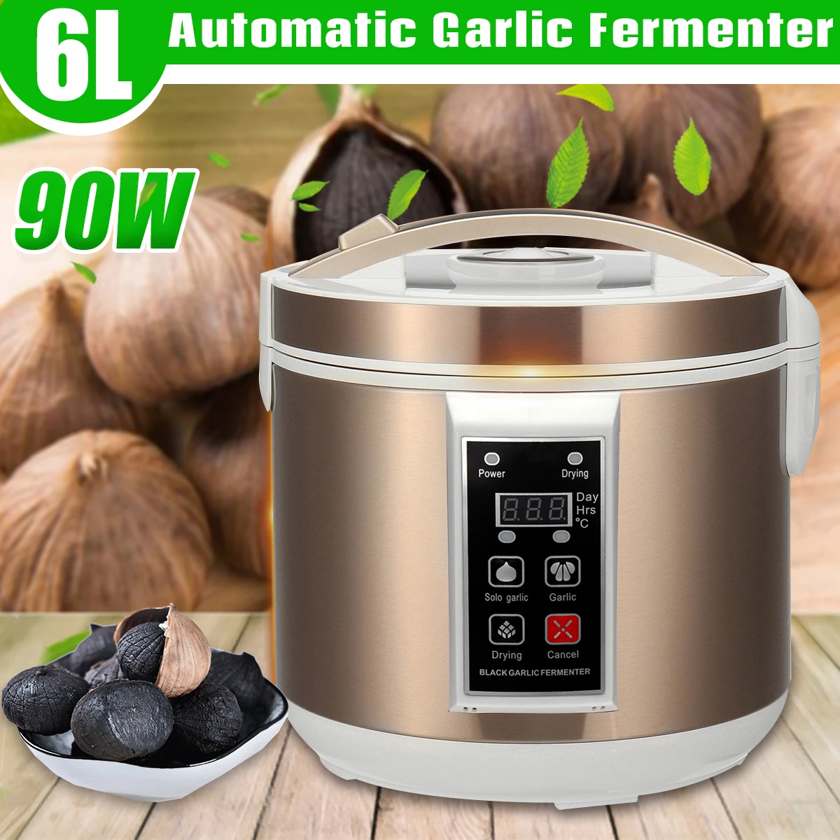 

WARMTOO EU/US 220V 6L Large Smart Automatic Black Garlic Fermenter Maker Zymolysis Machine Electric Household Automatic Pot Box