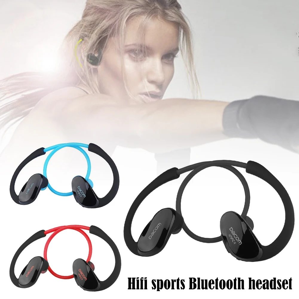 Беспроводные спортивные наушники Dacom Athlete NFC с ушным крючком Bluetooth 4 1 защитой от