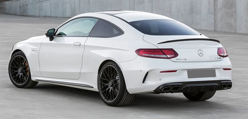 Для C63 рассеиватель AMG с наконечниками выхлопных газов для Mercedes Benz W205 C205 Coupe 2 Door C200