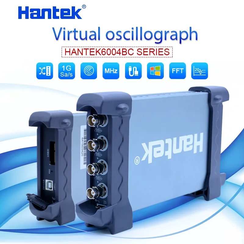 Hantek USB осциллограф комплект 4CH аналоговые каналы 1GSa/s 70 МГц 100 МГц 200 МГц 250 МГц осциллограф для ПК Поддержка Winows 7 8 10