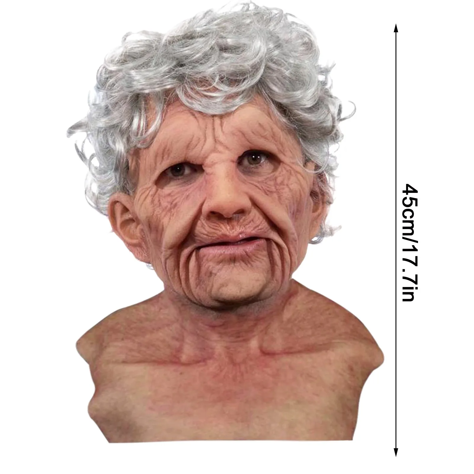 

Halloween Another Me-The Elder Masque Holiday Funny Masks Supersoft Old Man Adult Mask Cosplay Prop Creepy Party Decoration