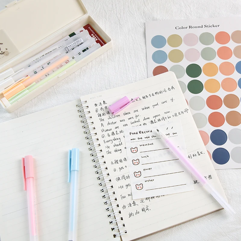 

2PCS Candy Glue Pen Dot Liner Contact Adhesive Pastel for Memo Photo Diary Album Journal Stationery Office School Supplies X7378