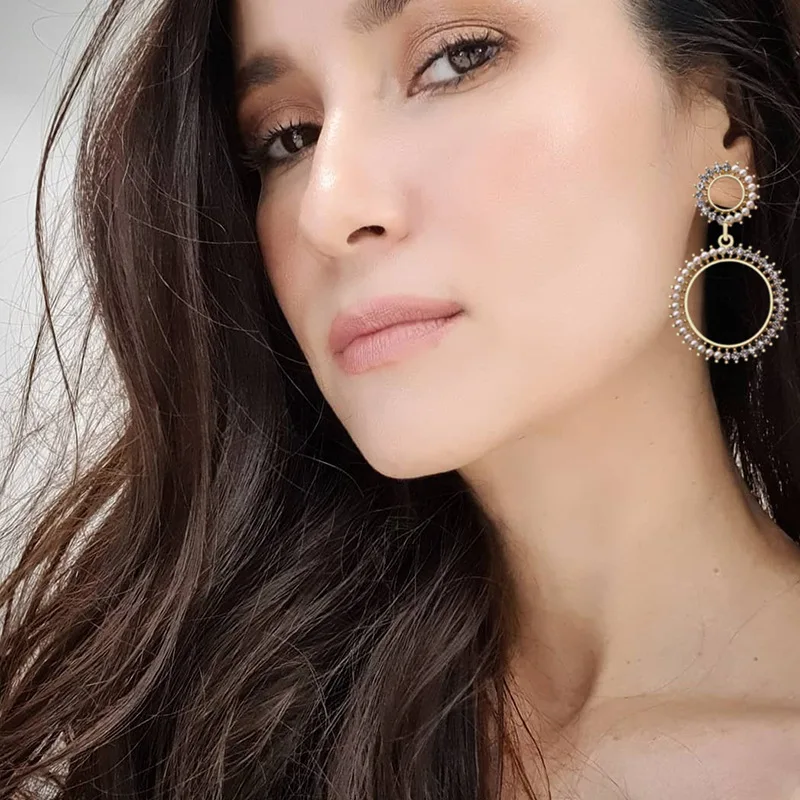 2019 Promotion Oorbellen Pendientes Mujer 925 Fashion Jewelry Earrings Crystal from Swarovskis Design Attractive Woman Charm | Украшения и