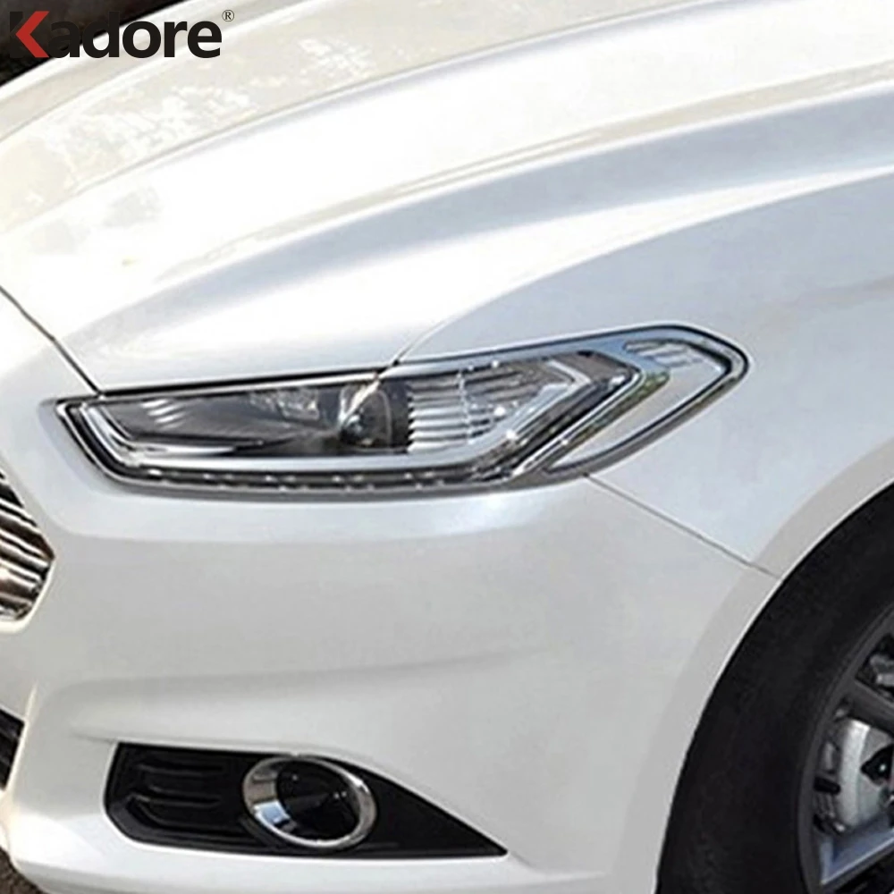 

Для Ford Fusion contour 2013 2014 2015 АБС хромированная Защитная панель для переднего головной светильник абажур для лампы с металлическим каркаксом отд...