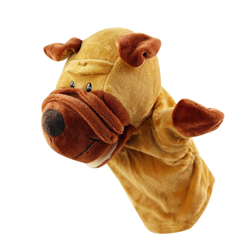 Короткие Плюшевые Милые Мультяшные животные ручная марионетка взаимодействие