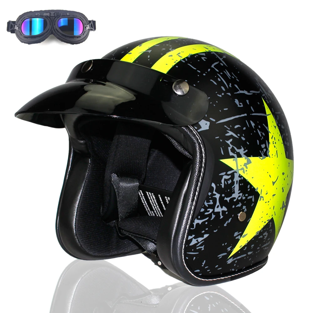 Мотоцикл Vespa Helmet 3/4 шлемы с открытым лицом для винтажного мотоцикла скутера ретро