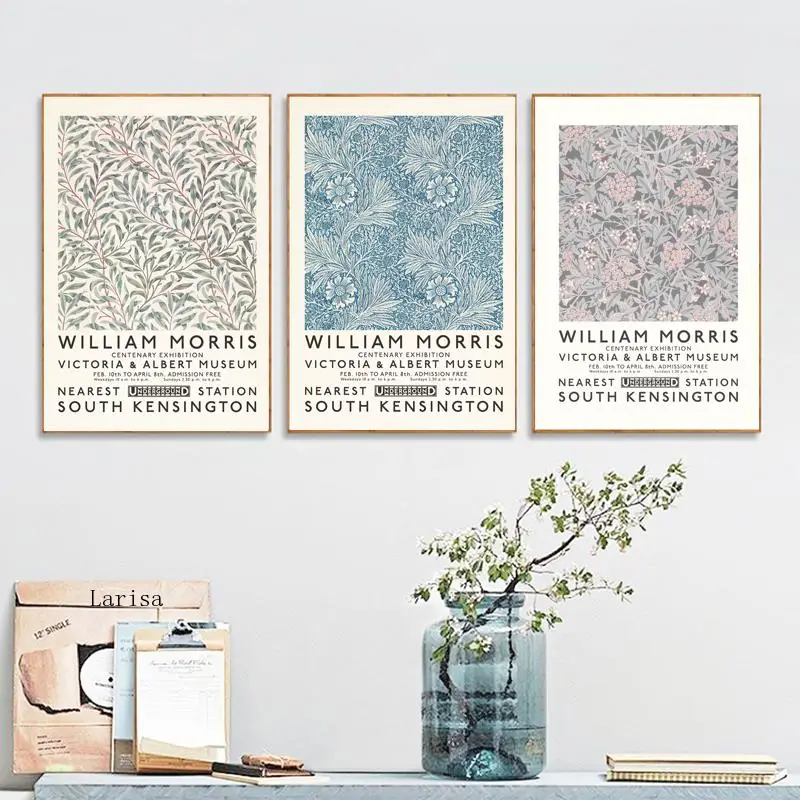 

William Morris Artwork Exhibition Posters and Prints Gallery Wall Art Canvas Painting Vintage Museum Pictures Living Room Decor