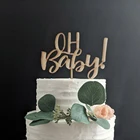 Для малышей! День рождения деревянный для торта Топпер, персонализированные вечерние декор для беби Шауэр детский 1-е первое украшение для именинного торта