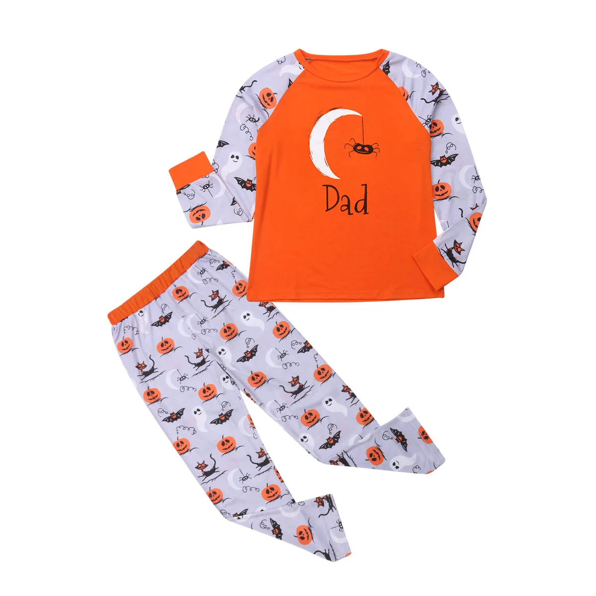 Лидер продаж модные одинаковые пижамы для всей семьи на Хэллоуин комплект одежды