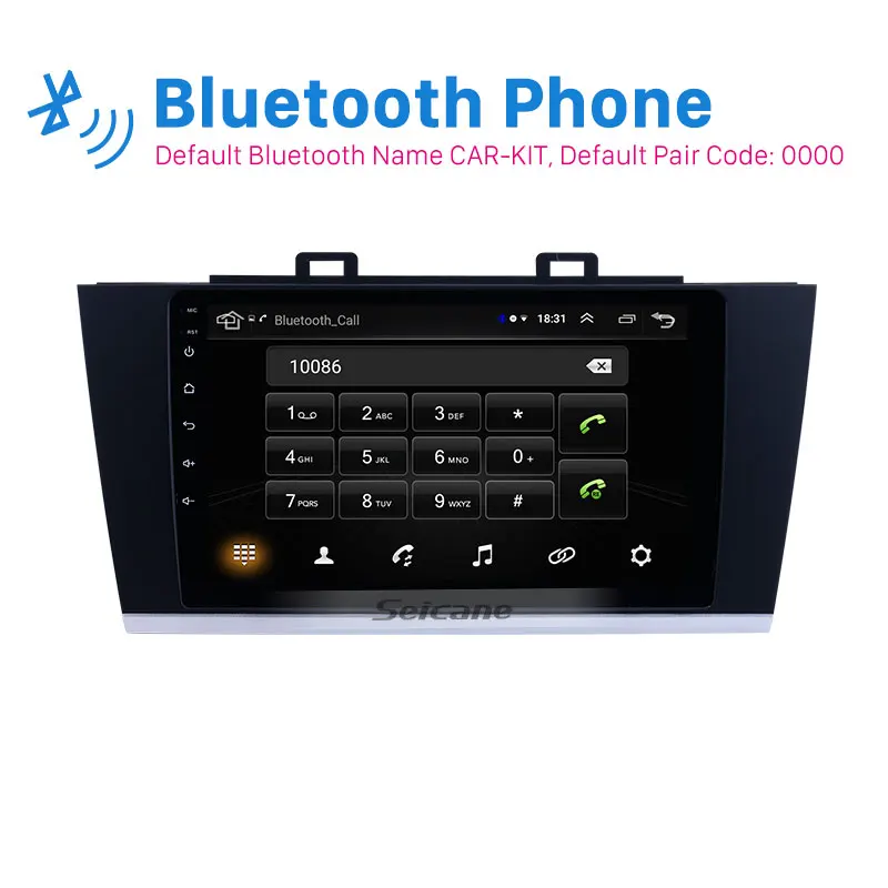 Автомобильный мультимедийный плеер Seicane 9 дюймов Android 1 GPS для Subaru Legacy 2015 2016 2017 2018