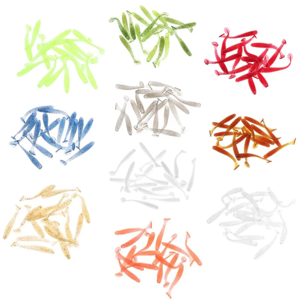 

16Pcs Soft Fishing Lure Bait Plastic Minnow Shad Paddle Tail Lifelike Swimbaits Fishing Baits for Saltwater Freshwater Fishing