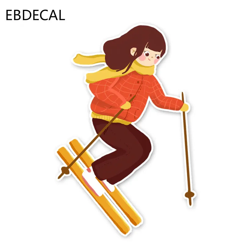 Ebdeckle милая девушка катание на лыжах экстремальное движение фитнес для