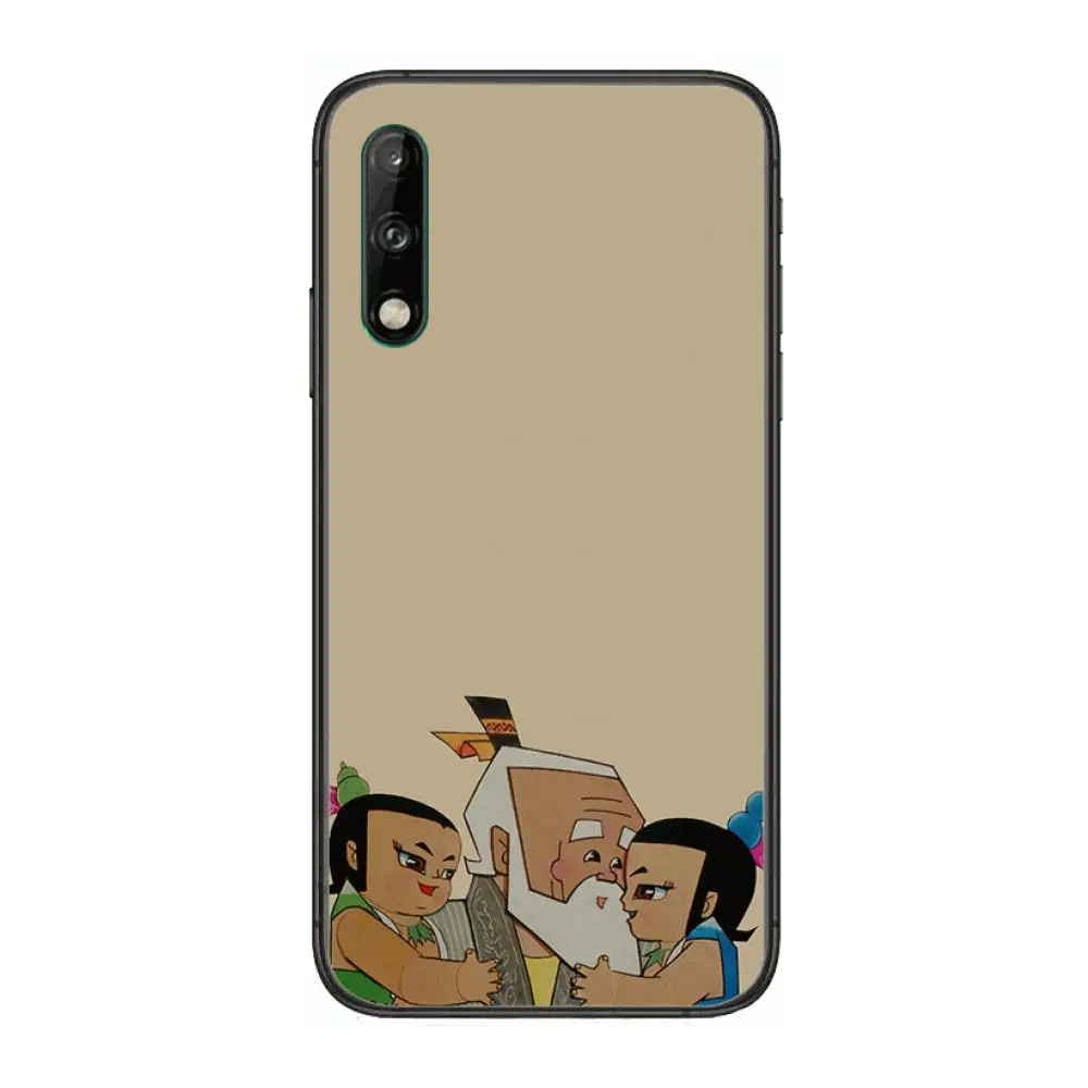 

Calabash Brothers case Clear Phone Case For Huawei Y 5 6 7 8 9 A P S Pro 2020 2019 Black Etui Coque Hoesjes Comic Fashion