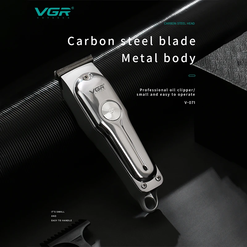 

VGR Hair Clippers For Man All Metal Electric Cordless Hair Trimmer Mens Hair Cutting Grooming kit Bread Trimmer