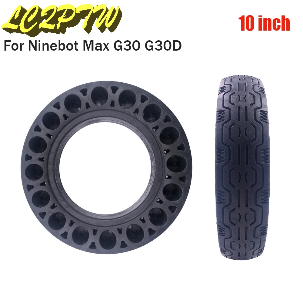 

10 inch Electric Scooter For Ninebot Max G30 Durable Scooter Tyre Shock Non-Pneumatic Tyre Damping Rubber Solid Tyre Wheel