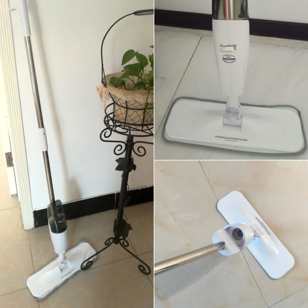 

Deerma Water Spray Mop Sweeper 1.2m Rod Carbon fiber dust cloth 360 Rotating Cleaning Cloth Head Wooden Floor Ceramic Tile Mops