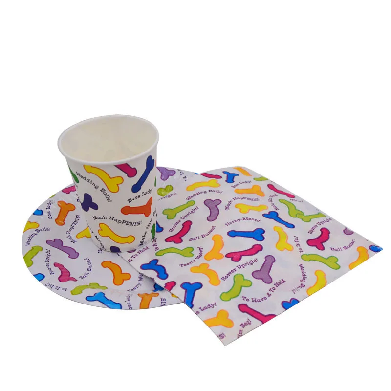 2019 вечерние столовые приборы для холостяков сексуальные бумажные стаканчики