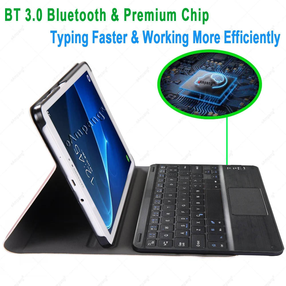 Чехол для Samsung Galaxy Tab A A6 10 1 5 2016 2018 2019 со съемной сенсорной клавиатурой и Bluetooth