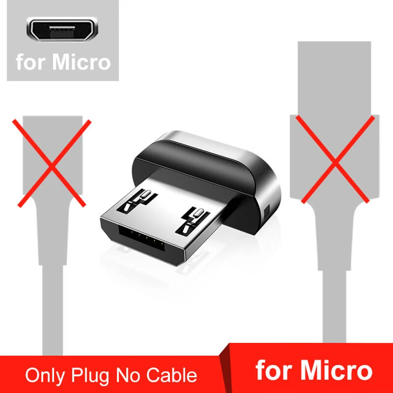 Быстрое магнитное зарядное устройство Elough 3,0 4,0 Micro USB кабель для iPhone samsung Xiaomi Быстрый Магнитный шнур для зарядки телефона type C кабель - Цвет: Only Micro Plug
