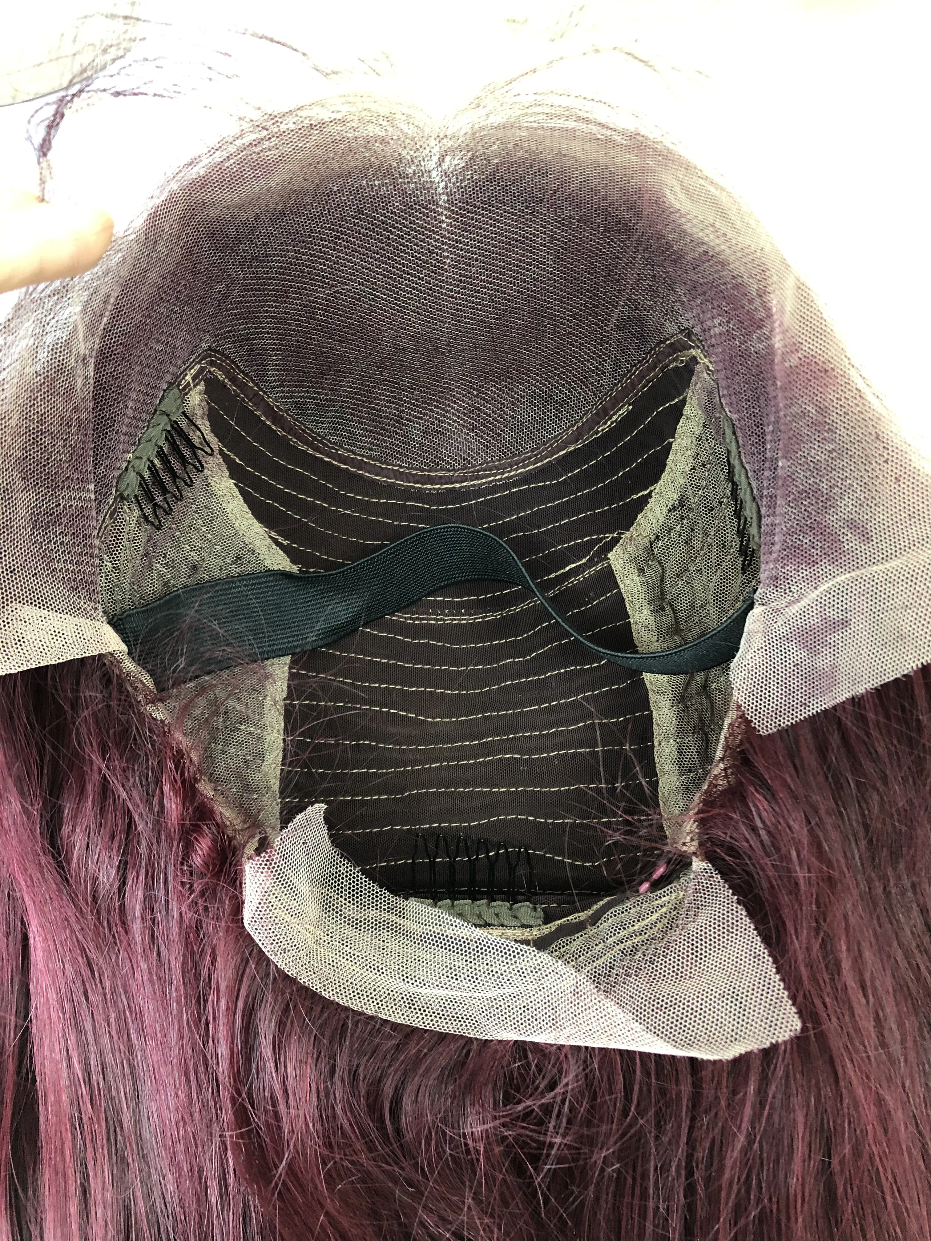 

QueenKing hair Front Lace Wig 150% Density Burgandy #99J Color Wigs European Remy hair Free Shipping Overnight